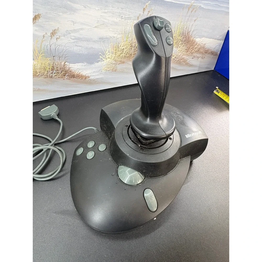 Microsoft SideWinder Force Feedback Pro Joystick PC Game Port Flight Controller